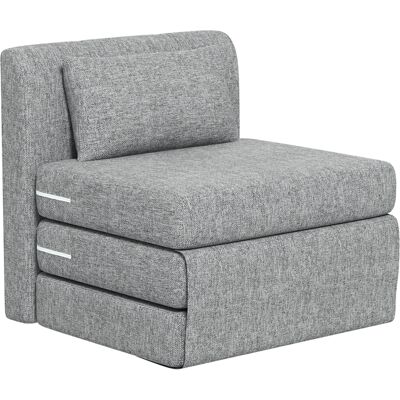 OEM Fauteuil Lit Pliable 3 Sections Gain De Place En Tissu 80x75x74 Cm, Couleur Grise Pour Un Confort Optimal - Publicité OEM Fauteuil Lit Pliable 3 Sections Gain De Place En Tissu 80x75x74 Cm, Couleur Grise Pour Un Confort Optimal - Publicité