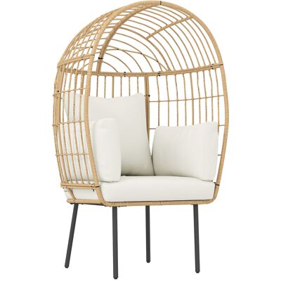 DEVOKO Fauteuil, En Rotin, Beige, 95 X 80 X 155 Cm, Pour Maison Et Usage Quotidien, Rembourrage, Assise Confortable, Moment Détente - Publicité DEVOKO Fauteuil, En Rotin, Beige, 95 X 80 X 155 Cm, Pour Maison Et Usage Quotidien, Rembourrage, Assise Confortable, Moment Détente - Publicité