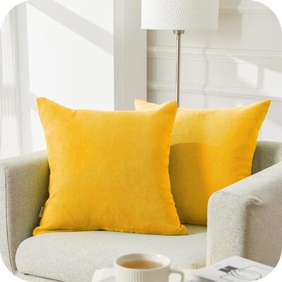 SUPERWISE Housse Coussin 40x40 Jaune Moutarde En Chenille Doux Decorative Canapé Salon Scandinave Lot De 2 Housse De Coussin Carré Fauteuil De Bureau Design Chambre Moderne Double Face À Motif Uni - Publicité SUPERWISE Housse Coussin 40x40 Jaune Moutarde En Chenille Doux Decorative Canapé Salon Scandinave Lot De 2 Housse De Coussin Carré Fauteuil De Bureau Design Chambre Moderne Double Face À Motif Uni - Publicité