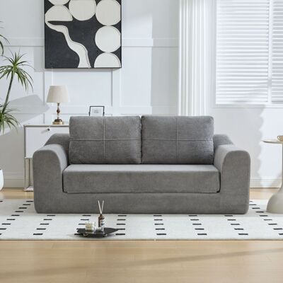 ACKERMAN Canapé-lit Pliable Convertible Compressé, Chaise-lit Avec Coussin, Canapé De Sol Moderne Et Canapé Futon, Matelas Pliable Pour Salon – Gris Foncé, Dimensions : 179×95×79 Cm - Publicité ACKERMAN Canapé-lit Pliable Convertible Compressé, Chaise-lit Avec Coussin, Canapé De Sol Moderne Et Canapé Futon, Matelas Pliable Pour Salon – Gris Foncé, Dimensions : 179×95×79 Cm - Publicité