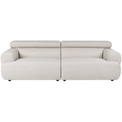 BELIANI Canapé Moderne En Tissu 3 Places Avec Accoudoirs Et Appuie-tête Facile D'Entretien Blanc Cassé Hovden - Publicité BELIANI Canapé Moderne En Tissu 3 Places Avec Accoudoirs Et Appuie-tête Facile D'Entretien Blanc Cassé Hovden - Publicité