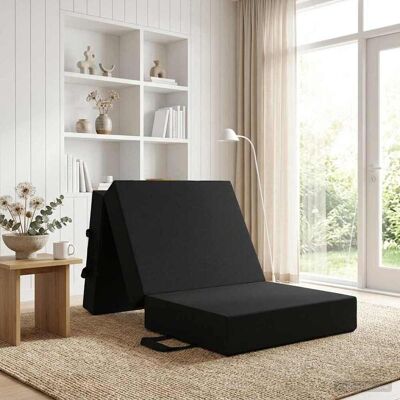 Vidaxl Canapé-lit Pliable 75 X 67 X 45 Cm Noir - Publicité Vidaxl Canapé-lit Pliable 75 X 67 X 45 Cm Noir - Publicité