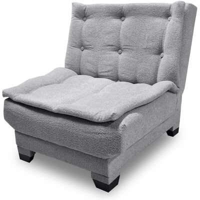MENZZO Fauteuil Transformable En Banquette Lefkada Tissu Texturé Gris - Publicité MENZZO Fauteuil Transformable En Banquette Lefkada Tissu Texturé Gris - Publicité