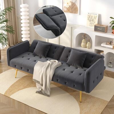 OEM Ce Canapé-lit Double Multifonctionnel Se Transforme En Lit Grâce À Son Dossier Et Ses Accoudoirs Réglables. Un Canapé-lit Pliant Moderne, Idéal Pour Le Salon, - Publicité OEM Ce Canapé-lit Double Multifonctionnel Se Transforme En Lit Grâce À Son Dossier Et Ses Accoudoirs Réglables. Un Canapé-lit Pliant Moderne, Idéal Pour Le Salon, - Publicité