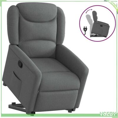 OEM Fauteuil Inclinable - 3303195 - Gris Foncé Tissu - Releveur Électrique - Cadre Bois Et Métal - Publicité OEM Fauteuil Inclinable - 3303195 - Gris Foncé Tissu - Releveur Électrique - Cadre Bois Et Métal - Publicité