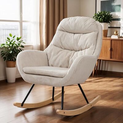 Acavallo Fauteuil À Bascule Relaxant Okwish Avec Appui-tête Et Coussin Lombaire, Fauteuil D'Allaitement Pour Salon Et Chambre, Fauteuil D'Intérieur, Imitation Peau De Mouton Beige - Publicité Acavallo Fauteuil À Bascule Relaxant Okwish Avec Appui-tête Et Coussin Lombaire, Fauteuil D'Allaitement Pour Salon Et Chambre, Fauteuil D'Intérieur, Imitation Peau De Mouton Beige - Publicité