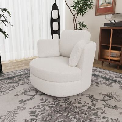 ACKERMAN Fauteuil Xxl Moderne En Sherpa Ivoire, Équipé De 3 Coussins Utilisables Individuellement Et Rembourrage D'Assise Très Élastique - Un Fauteuil De Lecture Confortable Pour Salon, Chambre À Coucher Et Bu - Publicité ACKERMAN Fauteuil Xxl Moderne En Sherpa Ivoire, Équipé De 3 Coussins Utilisables Individuellement Et Rembourrage D'Assise Très Élastique - Un Fauteuil De Lecture Confortable Pour Salon, Chambre À Coucher Et Bu - Publicité