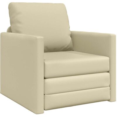DESIGN IN Canapé Sofa-lit 60cm Crème Simili Cuir - Publicité DESIGN IN Canapé Sofa-lit 60cm Crème Simili Cuir - Publicité