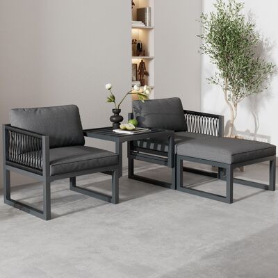 OEM Ensemble Modulable 2 Canapés 2 Repose-pieds Multi-combinaisons Intérieur Extérieur Ancien Code Hw24017aaa - Publicité OEM Ensemble Modulable 2 Canapés 2 Repose-pieds Multi-combinaisons Intérieur Extérieur Ancien Code Hw24017aaa - Publicité