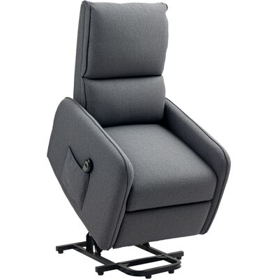 DEVOKO Fauteuil Électrique Inclinable 135° Tissu Lin Télécommande Repose-pieds Salon Chambre, Gris Charbon - Publicité DEVOKO Fauteuil Électrique Inclinable 135° Tissu Lin Télécommande Repose-pieds Salon Chambre, Gris Charbon - Publicité