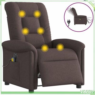 OEM Fauteuil De Massage Inclinable Électrique - 3303249 - Marron Foncé - Tissu Polyester - Massage 6 Points Usb - Publicité OEM Fauteuil De Massage Inclinable Électrique - 3303249 - Marron Foncé - Tissu Polyester - Massage 6 Points Usb - Publicité