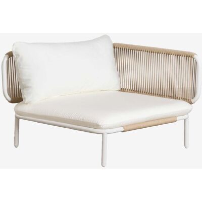 Module D'Angle Pour Canapé Modulaire De Jardin En Acier Roubly Sklum Beige Amande - Publicité Module D'Angle Pour Canapé Modulaire De Jardin En Acier Roubly Sklum Beige Amande - Publicité
