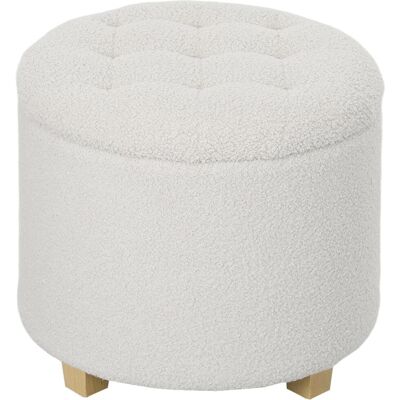 OEM Pouf De Rangement, Tabouret Avec Couvercle, Repose-pieds Rond, Coffre De Rangement, Pieds En Bois, Blanc - Publicité OEM Pouf De Rangement, Tabouret Avec Couvercle, Repose-pieds Rond, Coffre De Rangement, Pieds En Bois, Blanc - Publicité