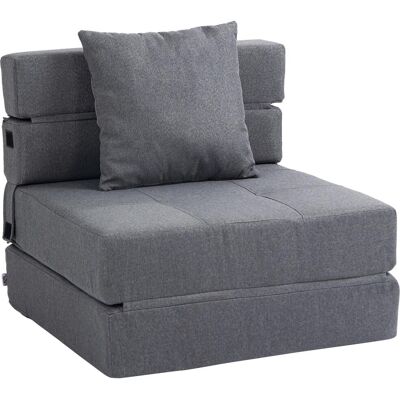 OEM Chauffeuse Canapé-lit Convertible Fauteuil 1 Place Avec 1 Coussin Déhoussable, Tissu Gris - Publicité OEM Chauffeuse Canapé-lit Convertible Fauteuil 1 Place Avec 1 Coussin Déhoussable, Tissu Gris - Publicité