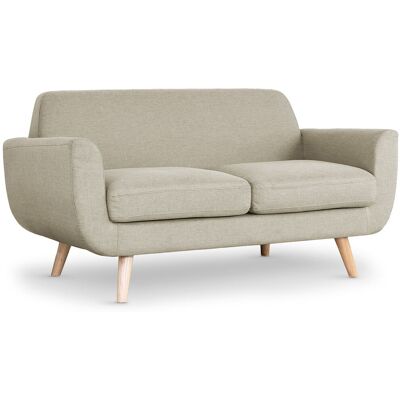 MENZZO Canapé Scandinave 2 Places Danube Tissu Beige - Publicité MENZZO Canapé Scandinave 2 Places Danube Tissu Beige - Publicité