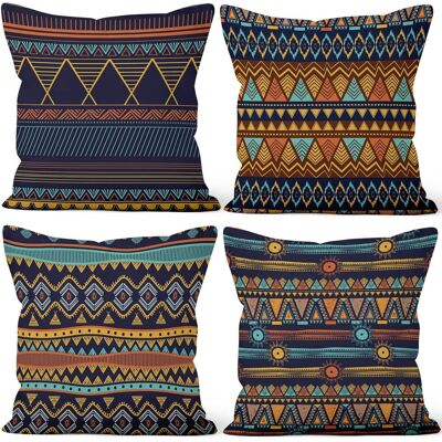ANKON Housses De Coussin Lot De 4, Motif Boho Géométrie Bohème Rétro Doux Court Peluche Carré Taie D'Oreiller Pour Sofa Canapé Chambre Auto Chaise Domicile Décor 45x45cm - Publicité ANKON Housses De Coussin Lot De 4, Motif Boho Géométrie Bohème Rétro Doux Court Peluche Carré Taie D'Oreiller Pour Sofa Canapé Chambre Auto Chaise Domicile Décor 45x45cm - Publicité