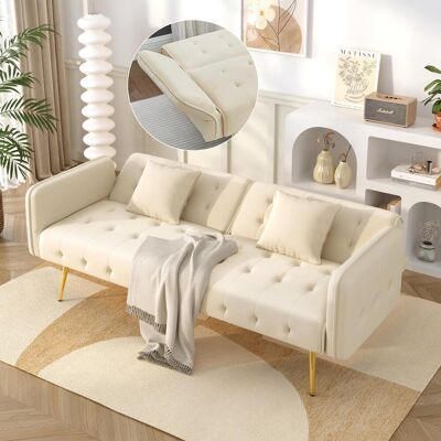OEM Ce Canapé-lit Double Multifonctionnel Se Transforme En Lit Grâce À Son Dossier Et Ses Accoudoirs Réglables. Un Canapé-lit Pliant Moderne, Idéal Pour Le Salon, - Publicité OEM Ce Canapé-lit Double Multifonctionnel Se Transforme En Lit Grâce À Son Dossier Et Ses Accoudoirs Réglables. Un Canapé-lit Pliant Moderne, Idéal Pour Le Salon, - Publicité