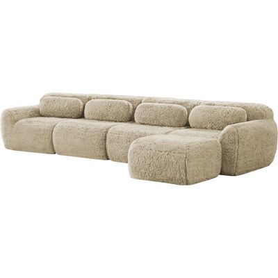 CAPSKA Caizicanapé En L 4 Places, Combinaison Modulaire Multiple, Sans Montage, Tissu Peluche Premium, Avec Coussin. Design Chaise Longue, Mousse Haute Élasticité, Adapté Au Salon Et À La Chambre, Kaki Clair - Publicité CAPSKA Caizicanapé En L 4 Places, Combinaison Modulaire Multiple, Sans Montage, Tissu Peluche Premium, Avec Coussin. Design Chaise Longue, Mousse Haute Élasticité, Adapté Au Salon Et À La Chambre, Kaki Clair - Publicité