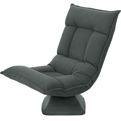 ACKERMAN Chaise De Sol Pivotante À 360° Avec Dossier Réglable En 5 Positions, Canapé De Sol Pliable Rembourré Pour Méditation, Fauteuil Paresseux Pour Salon, Jeu Et Lecture, Gris Foncé - Publicité ACKERMAN Chaise De Sol Pivotante À 360° Avec Dossier Réglable En 5 Positions, Canapé De Sol Pliable Rembourré Pour Méditation, Fauteuil Paresseux Pour Salon, Jeu Et Lecture, Gris Foncé - Publicité