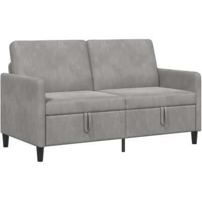 Sofa Avec Rangement Gris Clair 152 X 78 X 87 Cm Polyester Vidaxl - Publicité Sofa Avec Rangement Gris Clair 152 X 78 X 87 Cm Polyester Vidaxl - Publicité