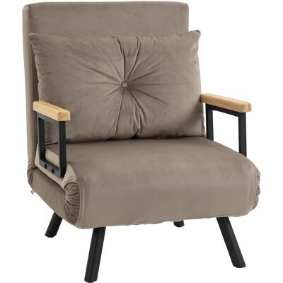 OEM Canapé-lit 3 En 1 Capitonné Avec Dossier Inclinable 5 Positions Et Coussin, 63 X 73 X 81 Cm, Gris - Publicité OEM Canapé-lit 3 En 1 Capitonné Avec Dossier Inclinable 5 Positions Et Coussin, 63 X 73 X 81 Cm, Gris - Publicité
