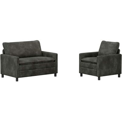 Ensemble De Canapés 2 Pcs Anthracite Polyester Vidaxl - Publicité Ensemble De Canapés 2 Pcs Anthracite Polyester Vidaxl - Publicité