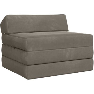 Canapé-lit Pliable Gris Clair 200 X 70 X 10 Cm Velours Vidaxl - Publicité Canapé-lit Pliable Gris Clair 200 X 70 X 10 Cm Velours Vidaxl - Publicité