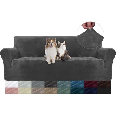OEM 1 Housse De Canapé, Velours Extensible, Protection Animaux, Pour Salon, Gris - Publicité OEM 1 Housse De Canapé, Velours Extensible, Protection Animaux, Pour Salon, Gris - Publicité