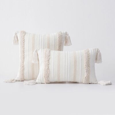 OEM Lot De 2 Boho Housse De Coussin, Décoratives Doux Taies D'Oreiller 30x50cm Avec Tufted Tassel Coussin Décoration D'Intérieur Housse Coussins Pour Canapé Lit Chaise Chambre Salon, Beige - Publicité OEM Lot De 2 Boho Housse De Coussin, Décoratives Doux Taies D'Oreiller 30x50cm Avec Tufted Tassel Coussin Décoration D'Intérieur Housse Coussins Pour Canapé Lit Chaise Chambre Salon, Beige - Publicité