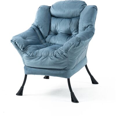 ARRIGONI Fauteuil Relax Avec Structure En Métal Et Poche Latérale, Style Simple, Confortable Pour Chambre, Salon Et Balcon - Publicité ARRIGONI Fauteuil Relax Avec Structure En Métal Et Poche Latérale, Style Simple, Confortable Pour Chambre, Salon Et Balcon - Publicité