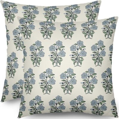 OEM Taie D'Oreiller À Motifs Floraux Bleu-vert, 45 X 45 Cm, Ensemble De 2 Pièces, Design De Style Chinois, En Lin, Convient Pour Une Décoration Extérieure Et Rustique, Compatible Avec Les Coussins De Tail - Publicité OEM Taie D'Oreiller À Motifs Floraux Bleu-vert, 45 X 45 Cm, Ensemble De 2 Pièces, Design De Style Chinois, En Lin, Convient Pour Une Décoration Extérieure Et Rustique, Compatible Avec Les Coussins De Tail - Publicité
