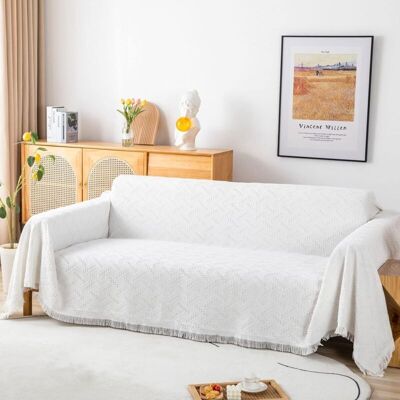 Melissa Ersandy – Housse De Canapé 3 Places 180x300 Cm – 60 % Coton, 40 % Polyester – Résistante Aux Bouloches Et Plis – Lavable En Machine - Publicité Melissa Ersandy – Housse De Canapé 3 Places 180x300 Cm – 60 % Coton, 40 % Polyester – Résistante Aux Bouloches Et Plis – Lavable En Machine - Publicité