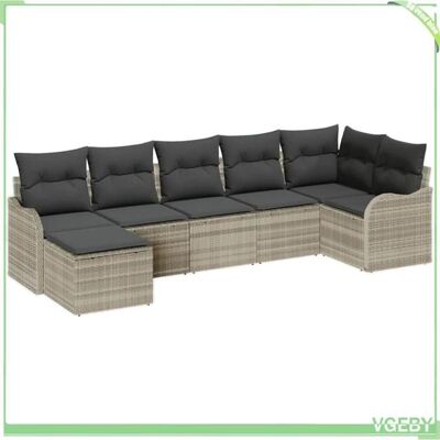 OEM Canapé De Jardin - Fafeicy - Modulaire - Gris Clair - Polyrotin - Protection Anti-uv - Publicité OEM Canapé De Jardin - Fafeicy - Modulaire - Gris Clair - Polyrotin - Protection Anti-uv - Publicité