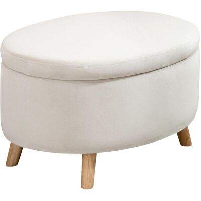 OEM Pouf De Rangement Ovale , Banc De Rangement, 71 X 51,5 X 42 Cm, Revêtement En Velours, Pieds En Bois Massif, Charge Maximale 120 Kg, Pour Salon, Chambre, Entrée, Beige - Publicité OEM Pouf De Rangement Ovale , Banc De Rangement, 71 X 51,5 X 42 Cm, Revêtement En Velours, Pieds En Bois Massif, Charge Maximale 120 Kg, Pour Salon, Chambre, Entrée, Beige - Publicité