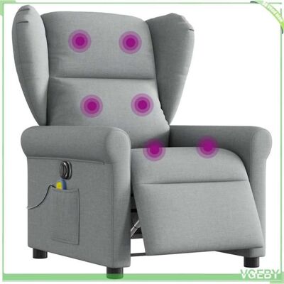 OEM Fauteuil De Massage Inclinable Électrique - Faf7291712427756 - Inclinaison 135° - Massage 6 Points - Tissu Gris Clair - Publicité OEM Fauteuil De Massage Inclinable Électrique - Faf7291712427756 - Inclinaison 135° - Massage 6 Points - Tissu Gris Clair - Publicité
