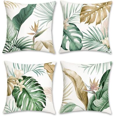 OEM Housse De Coussin Feuilles Tropicales 45 X 45 Cm Feuille Brun Vert Velours -doux Décoratif Taie D'Oreiller Pour Canapé Maison Décoration 4 Pièces-dou - Publicité OEM Housse De Coussin Feuilles Tropicales 45 X 45 Cm Feuille Brun Vert Velours -doux Décoratif Taie D'Oreiller Pour Canapé Maison Décoration 4 Pièces-dou - Publicité