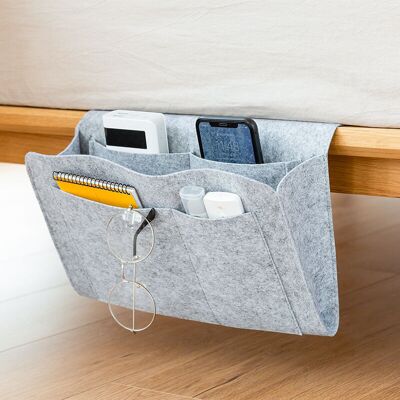 OEM Organisateur De Chevet Canapé Accoudoirs Organisateur Range Telecommande Canape Vide Poche Lit Poche De Lit Sac De Rangement De Chevet Chevet À Suspendre Housse Rangement Bureau, (gris Clair) - Publicité OEM Organisateur De Chevet Canapé Accoudoirs Organisateur Range Telecommande Canape Vide Poche Lit Poche De Lit Sac De Rangement De Chevet Chevet À Suspendre Housse Rangement Bureau, (gris Clair) - Publicité
