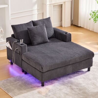 OEM Une Méridienne Spacieuse Et Confortable Avec Porte-gobelets Latéraux, Ports Usb Et Éclairage D'Ambiance Led Intégré – Idéale Pour Le Salon, La Chambre Ou La Véranda. Publicité OEM Une Méridienne Spacieuse Et Confortable Avec Porte-gobelets Latéraux, Ports Usb Et Éclairage D'Ambiance Led Intégré – Idéale Pour Le Salon, La Chambre Ou La Véranda. Publicité
