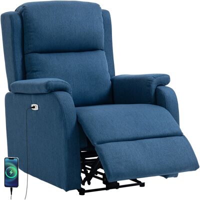ARRIGONI Fauteuil Inclinable Électrique Avec Repose-pieds Tissu Effet Lin 79x90x106 Cm Gris Foncé - Publicité ARRIGONI Fauteuil Inclinable Électrique Avec Repose-pieds Tissu Effet Lin 79x90x106 Cm Gris Foncé - Publicité