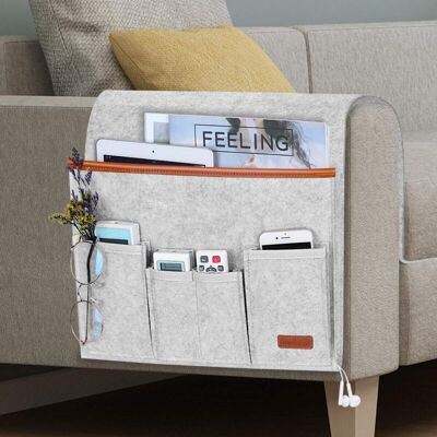OEM Organisateur Pour Accoudoir De Canape, Fauteuil Chaise Protetor Housse, Sac De Rangement Antidérapant Pour Télécommande, Magazines, Ipad, Téléphone, Lunettes (grise)-dou - Publicité OEM Organisateur Pour Accoudoir De Canape, Fauteuil Chaise Protetor Housse, Sac De Rangement Antidérapant Pour Télécommande, Magazines, Ipad, Téléphone, Lunettes (grise)-dou - Publicité
