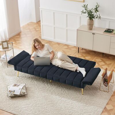 OEM Ce Canapé-lit Pliant Moderne Est Doté De Pieds De Soutien Et Se Transforme En Lit. Revêtu De Velours, Il Convient Aux Salons, Chambres, - Publicité OEM Ce Canapé-lit Pliant Moderne Est Doté De Pieds De Soutien Et Se Transforme En Lit. Revêtu De Velours, Il Convient Aux Salons, Chambres, - Publicité