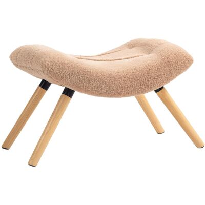 OEM Repose-pieds Moderne Avec Revêtement En Polaire Et Pieds En Bois, Capitonné, Pour Salon, Chambre, Couloir, Marron - Publicité OEM Repose-pieds Moderne Avec Revêtement En Polaire Et Pieds En Bois, Capitonné, Pour Salon, Chambre, Couloir, Marron - Publicité