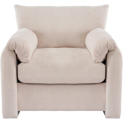 SANS MARQUE Fauteuil Surdimensionné Chenille Beige,mousse Haute Résilience,avec Accoudoirs,cadre Bois Parfaite Pour Salon/chambre - Publicité SANS MARQUE Fauteuil Surdimensionné Chenille Beige,mousse Haute Résilience,avec Accoudoirs,cadre Bois Parfaite Pour Salon/chambre - Publicité