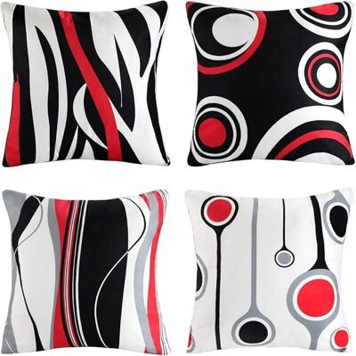 OEM Housse De Coussin Géométrique Moderne, Abstrait, Rouge, Noir, Gris, 45x45 Cm, Motif À Pois, Velours Doux Pour Canapé, Salon - Publicité OEM Housse De Coussin Géométrique Moderne, Abstrait, Rouge, Noir, Gris, 45x45 Cm, Motif À Pois, Velours Doux Pour Canapé, Salon - Publicité