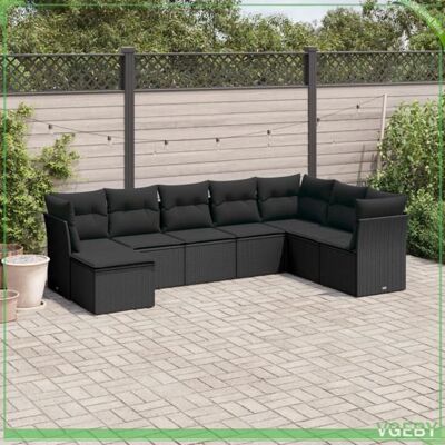 OEM Salon De Jardin - Canapé Modulaire 8 Places - Résine Tressée Noire - Rangement Avec Sac Étanche - Coussins Déhoussables - Publicité OEM Salon De Jardin - Canapé Modulaire 8 Places - Résine Tressée Noire - Rangement Avec Sac Étanche - Coussins Déhoussables - Publicité