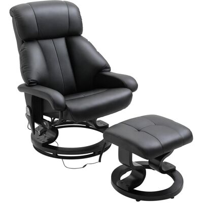 OEM Fauteuil De Massage Avec Repose-pieds, 10 Points De Vibration, Dossier Inclinable À 145°, Noir - Publicité OEM Fauteuil De Massage Avec Repose-pieds, 10 Points De Vibration, Dossier Inclinable À 145°, Noir - Publicité