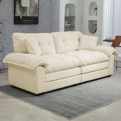 MIDUODUO Canapé Chenille 213 Cm,coussins Double Couche (mousse Mémoire+ressorts),canapé 2 Places Pour Petits Salons,appartements,bureaux-go - Publicité MIDUODUO Canapé Chenille 213 Cm,coussins Double Couche (mousse Mémoire+ressorts),canapé 2 Places Pour Petits Salons,appartements,bureaux-go - Publicité