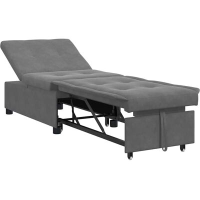 DESIGN IN Canapé Sofa-lit Escamotable Gris Foncé 194 X 67 X 82 Cm Microfibre - Publicité DESIGN IN Canapé Sofa-lit Escamotable Gris Foncé 194 X 67 X 82 Cm Microfibre - Publicité