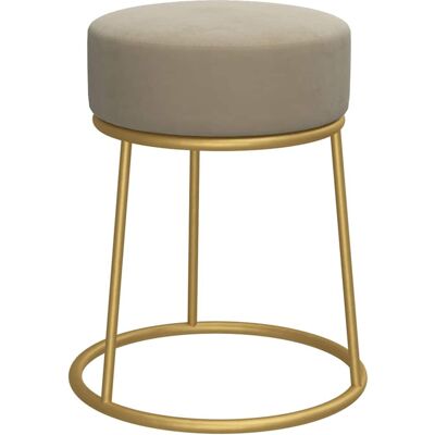 DESIGN IN Tabouret Rond Gris Foncé Velours - Publicité DESIGN IN Tabouret Rond Gris Foncé Velours - Publicité