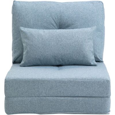 A MOON Chauffeuse Canapé-lit Convertible Fauteuil 1 Place Avec 1 Coussin Avec Dossier Réglable, Bleu - Publicité A MOON Chauffeuse Canapé-lit Convertible Fauteuil 1 Place Avec 1 Coussin Avec Dossier Réglable, Bleu - Publicité